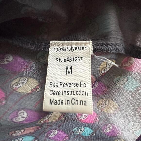 Blue Bird - Tank Top ASO Pretty Little Liars Sheer Owl Print Gray - Sz M - Picture 9 of 9